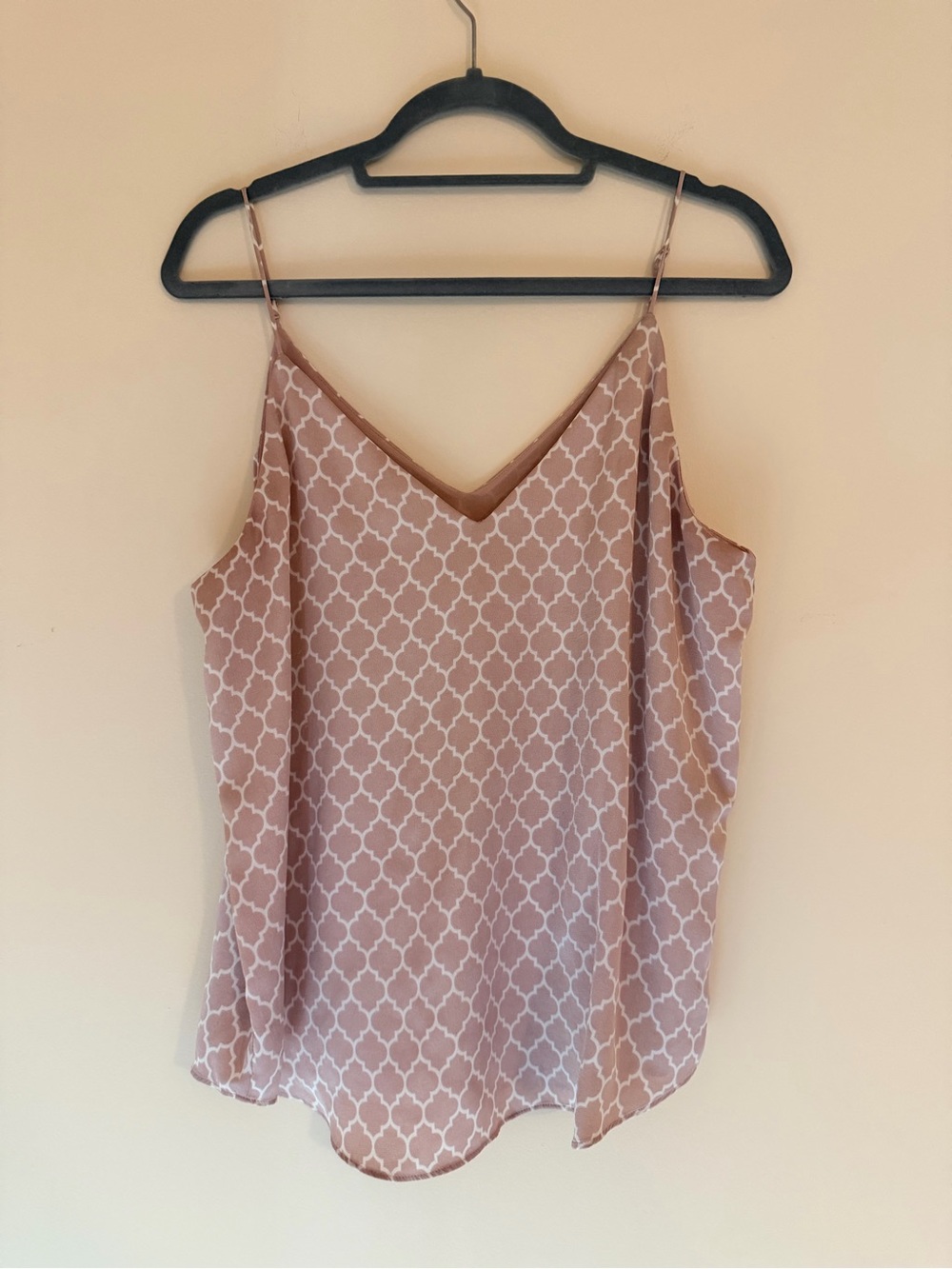 Express Mauve Geometric Print Satin Cami